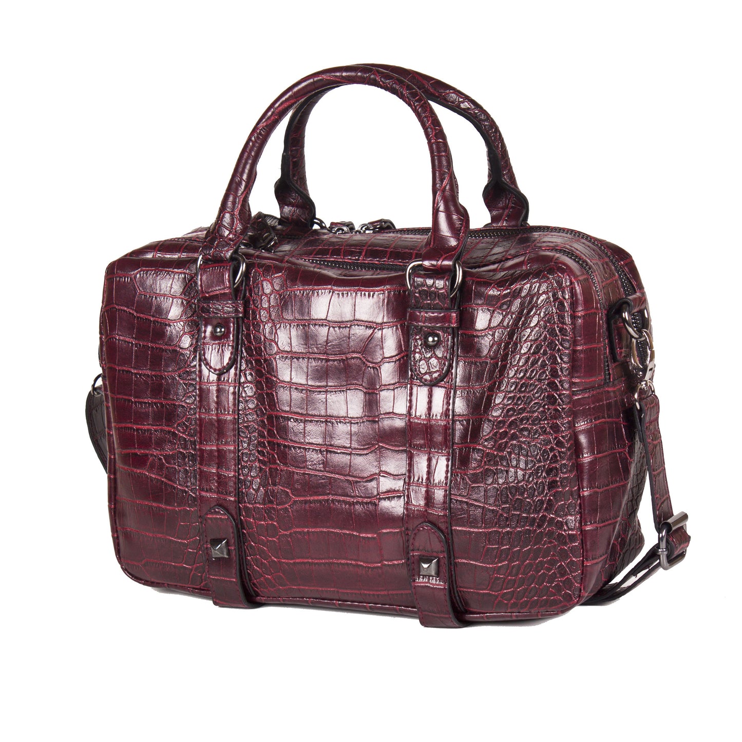 Croc Embossed Red, Brown or Green Tote "bindie" by lithyc - lithyc.com