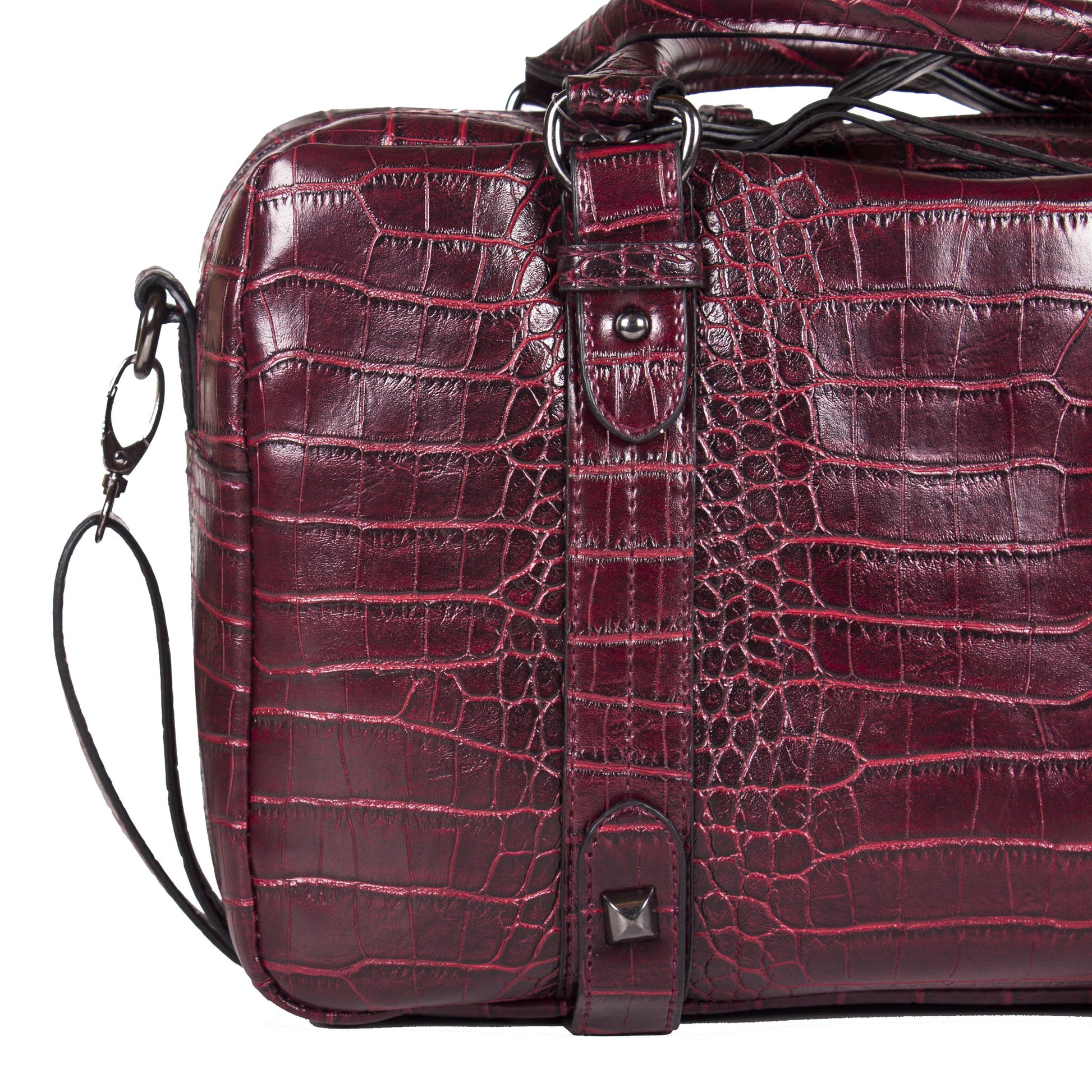 Croc Embossed Red, Brown or Green Tote "bindie" by lithyc - lithyc.com