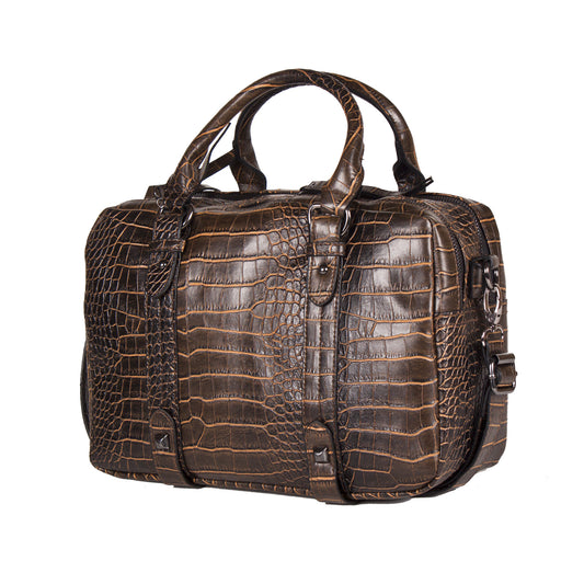 Croc Embossed Red, Brown or Green Tote "bindie" by lithyc - lithyc.com