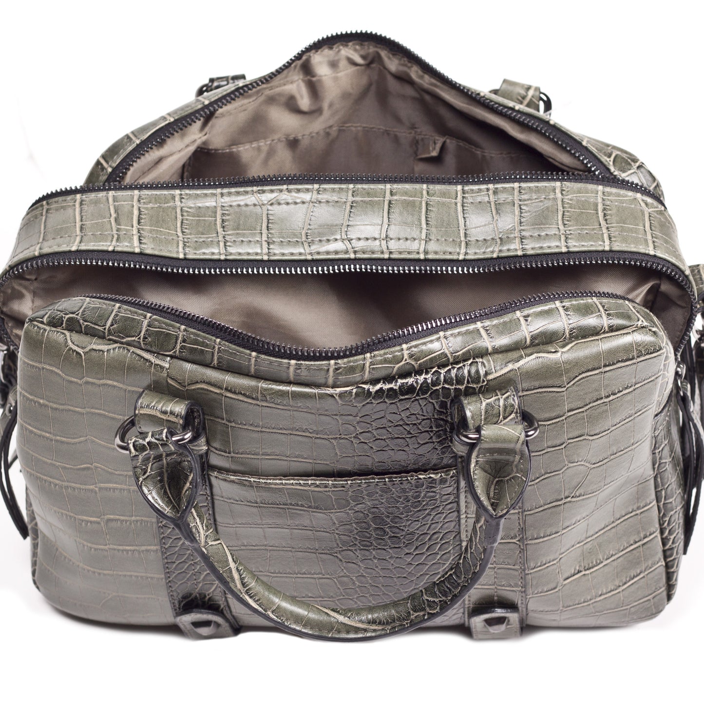 Croc Embossed Red, Brown or Green Tote "bindie" by lithyc - lithyc.com