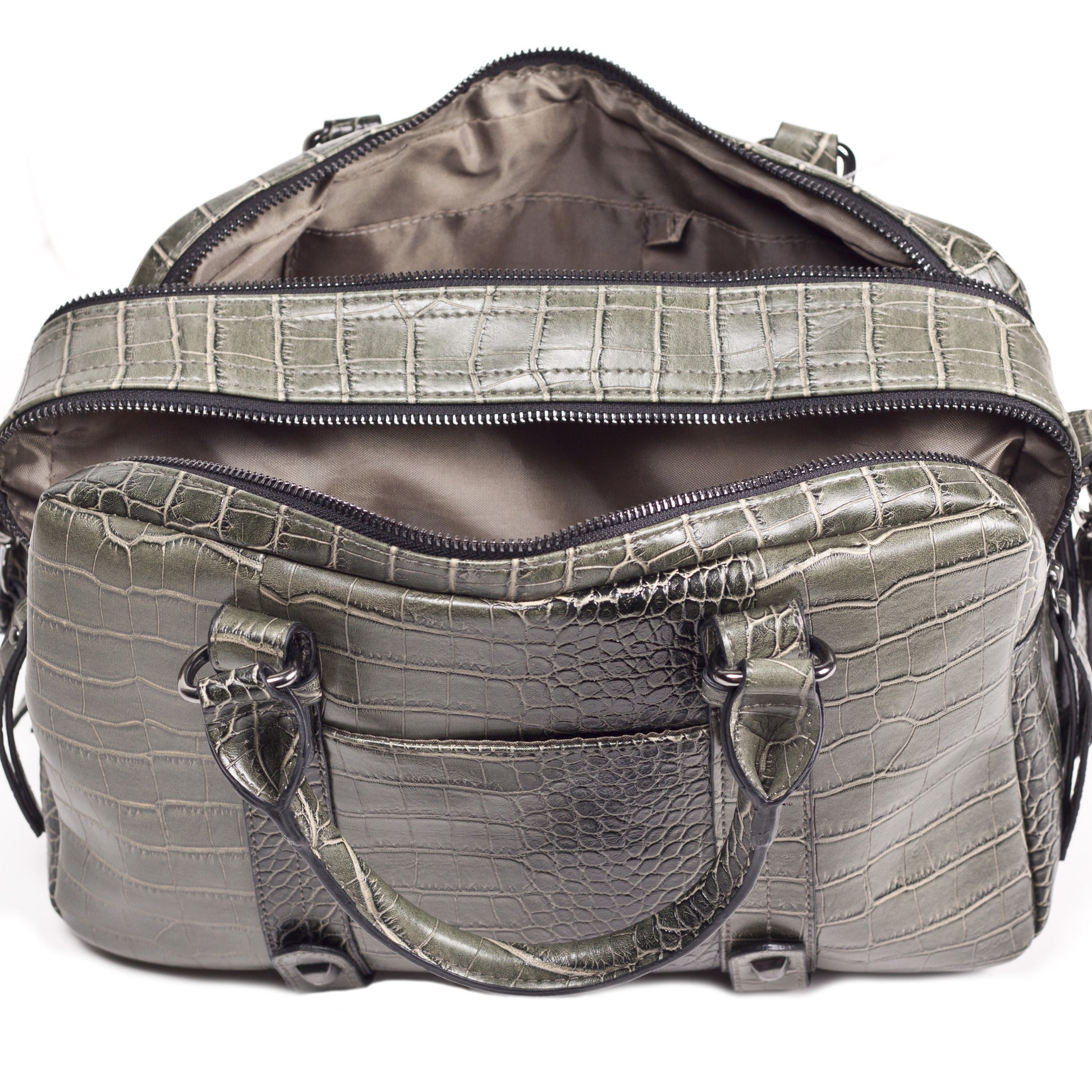 Croc Embossed Red, Brown or Green Tote "bindie" by lithyc - lithyc.com