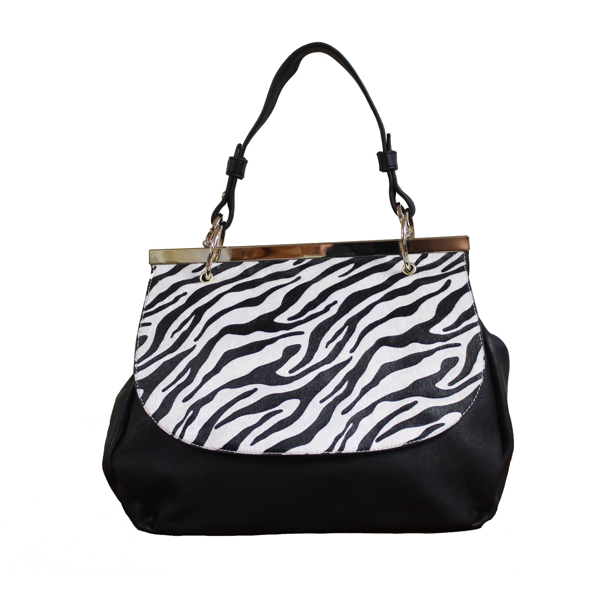 "NECILA" ZEBRA STRIPED SATCHEL by lithyc - lithyc.com