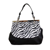 "NECILA" ZEBRA STRIPED SATCHEL by lithyc