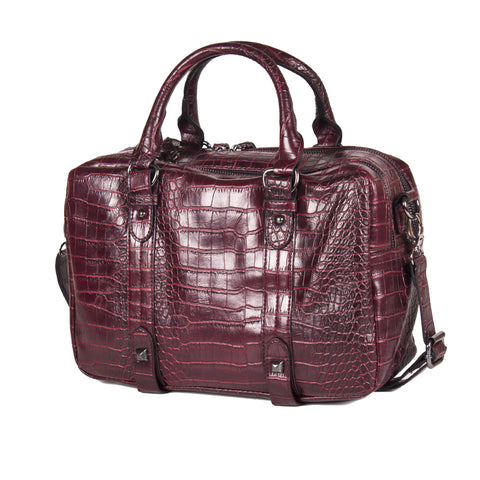 Croc Embossed Red, Brown or Green Tote "bindie" by lithyc