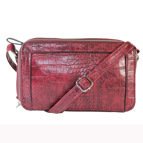 "Maxie" Croc Embossed Crossbody by Bueno