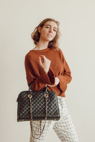 "RORY" 2-in-1 QUILTED SATCHEL BAG By LITHYC