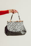 "NECILA" ZEBRA STRIPED SATCHEL by lithyc