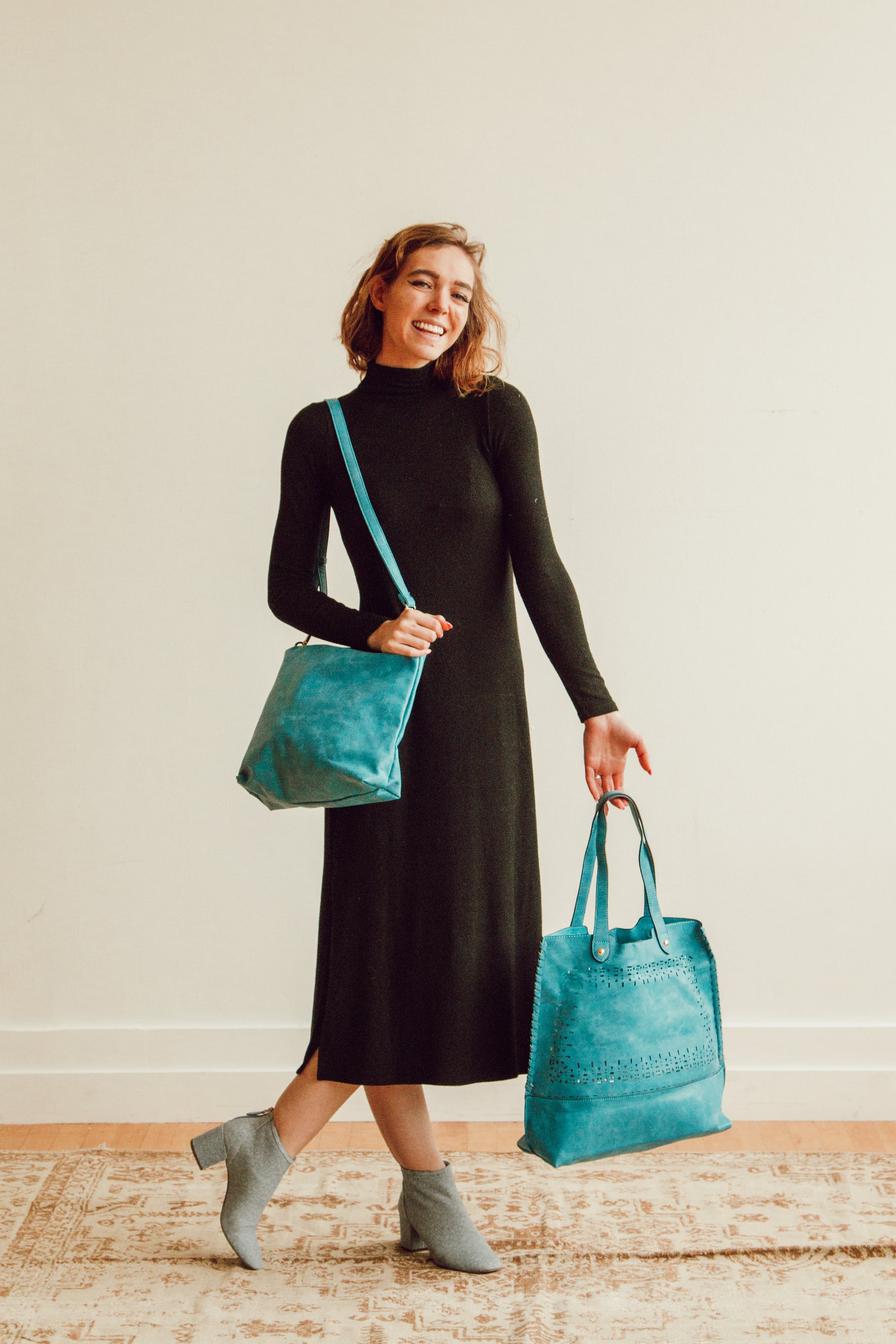 "JANETTE" 2-IN-1 TOTE Handbag by lithyc - lithyc.com