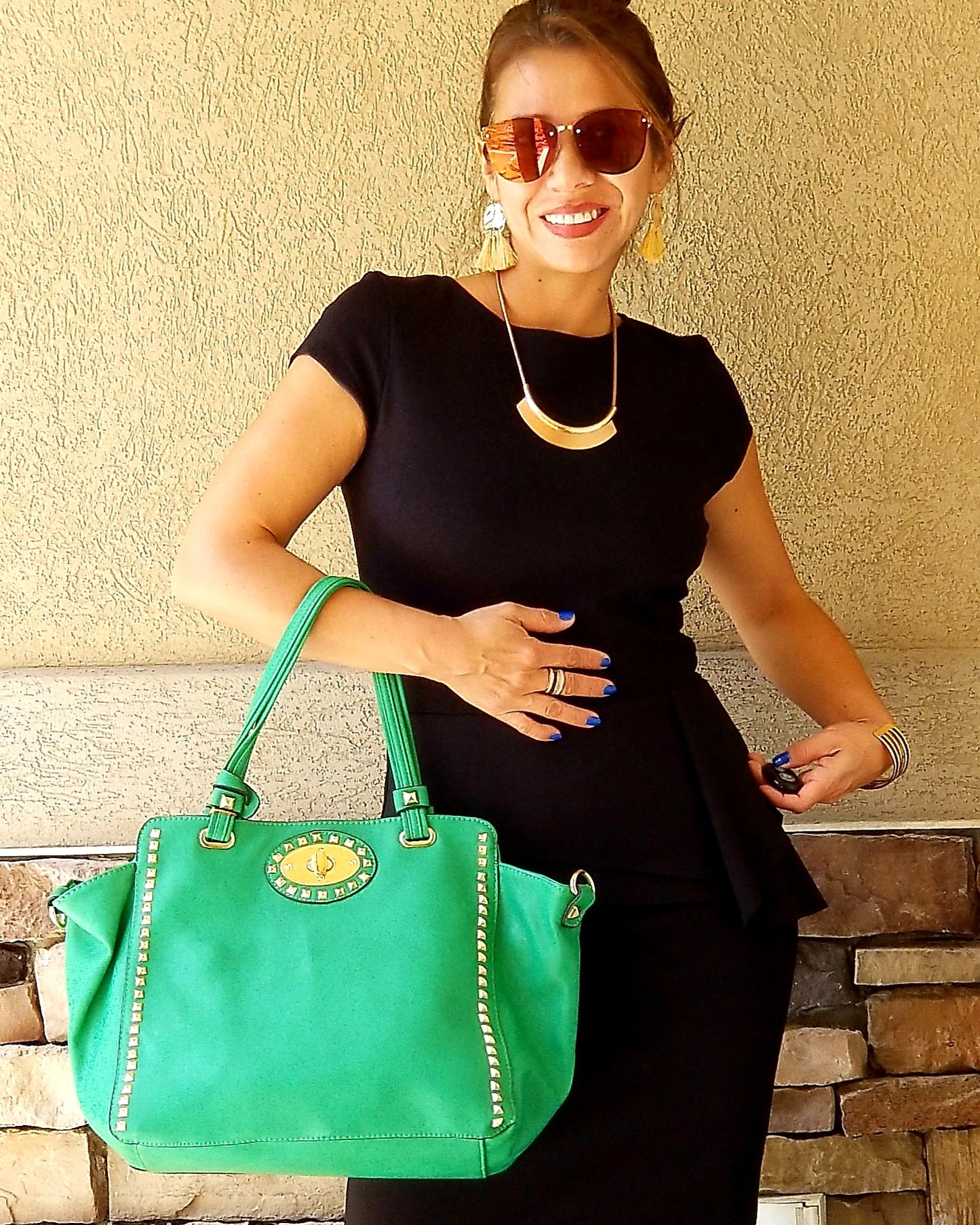 Michael Michelle 'Upton' Wide Studded Tote Bag For Women