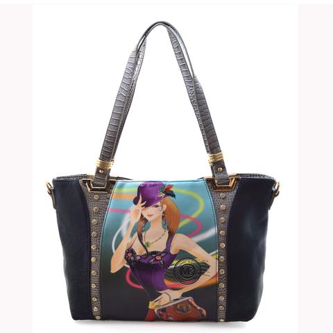 Michael Michelle 'Lizzy' Black Tote Bag For Women - lithyc.com